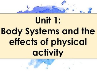 OCR Cambridge Tech - Level 3 in Sport & Physical Activity: Unit 1 Body Systems Worksheets & Exams