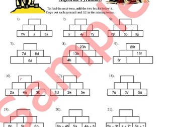 Algebra Expression  Pyramids