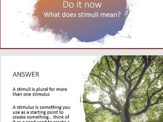 Games as Stimuli KS3 SOW