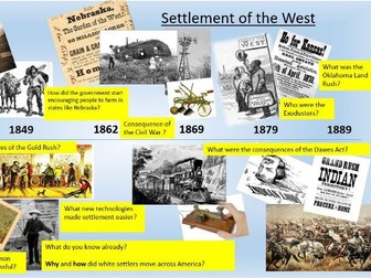 American West Revision Posters - 4 Thematic revision posters/timelines
