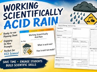 KS3 Working Scientifically Unit- Acid Rain