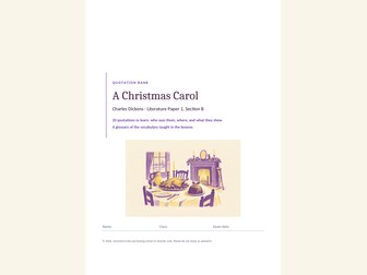 A Christmas Carol quotation bank: 20 quotations to learn