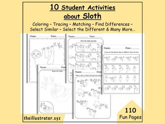 10 Student Activities About Sloth Animals to Build Focus and Creativity in Children