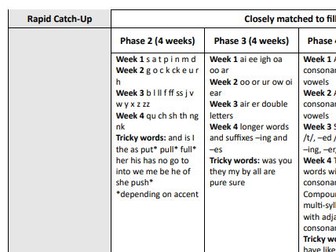 Little Wandle Letters and Sounds Revised Whole School Overview of Rapid Catch Up