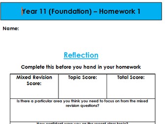 Multiply and dividing numbers - Edexcel KS3/KS4 Homework (Foundation)