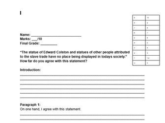 Edward Colston Essay Question - Transatlantic Slave Trade