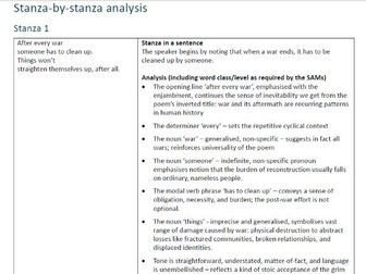 The End and the Beginning Teacher Knowledge Organiser