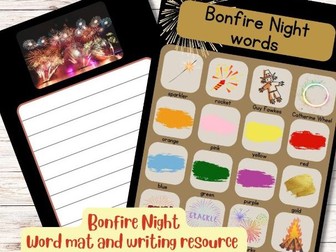 Bonfire/fireworks Night Writing Resource