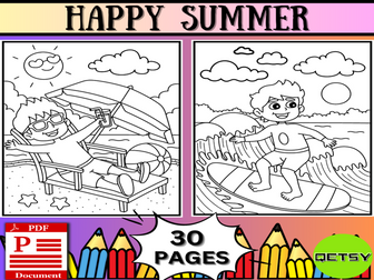 Radiate Summer Vibes with Happy Summer Coloring Pages: Fun and Relaxing Activity