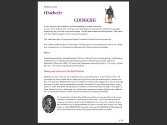 Macbeth CONTEXT booklet