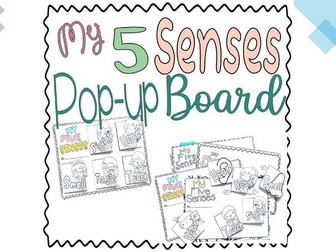 My 5 Senses Pop-Up Board Grade 1 2 3 ELA Science