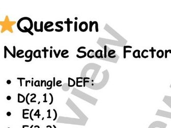 gcse maths enlargement negative scale factor questions