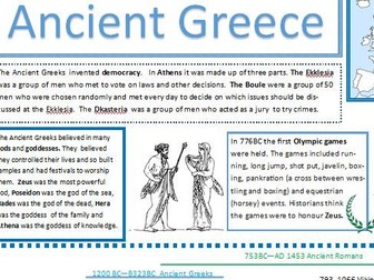Ancient Greece Knowledge Organiser