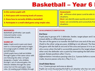 Year 6 Basketball  Unit of Work