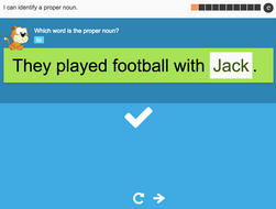 I can identify a proper noun - Interactive Activity - Year 2 Spag