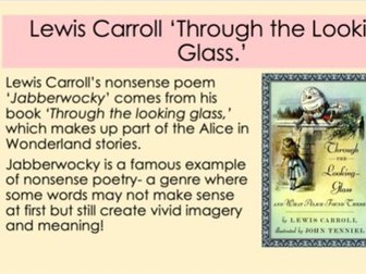 Jabberwocky nonsense poetry lesson