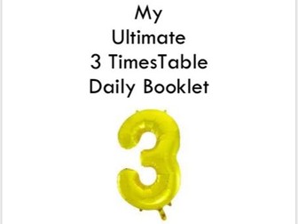 3 times table daily booklet quiz