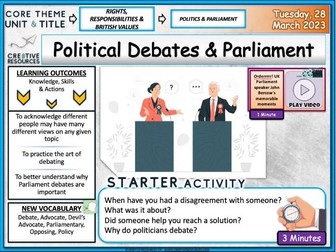 Debates in  Parliament - Politics & Citizenship