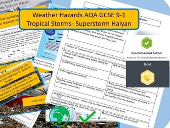 GCSE AQA 9-1: Super Typhoon Haiyan - Hurricane- cause, effects and responses.