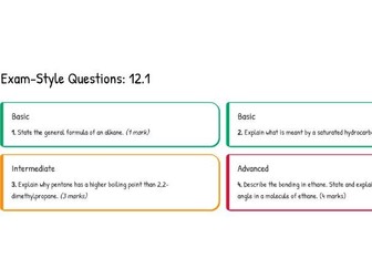 Chapter 12: Alkanes A LEVEL CHEMISTRY OCR
