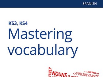 Mastering vocabulary teaching pack - Spanish