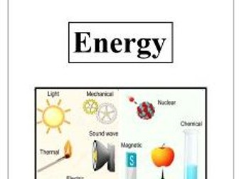 Energy workbook- low ability