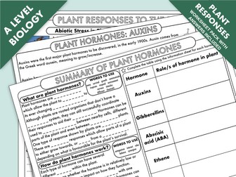A Level Biology: Plant Responses (Plant Hormones)