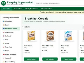 Interactive Supermarket Simulation