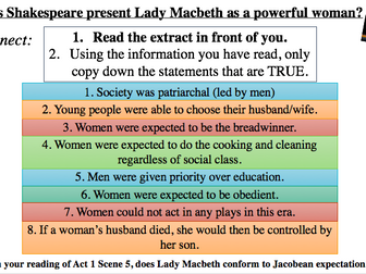 Lady Macbeth Introduced: Act 1 Scene 5