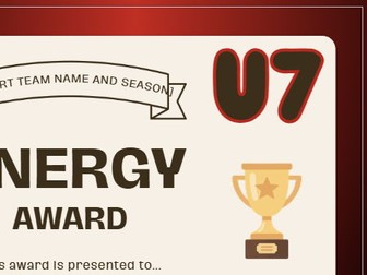 Editable Sports/PE Participation Certificates Template