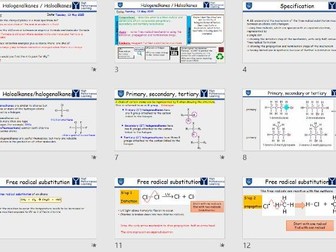 free radical substitution of halogenalkanes