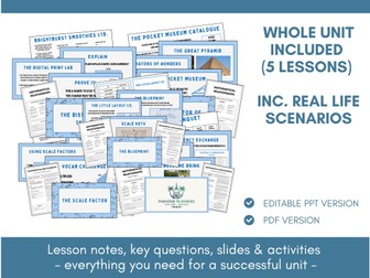 Scaling, Ratio & Proportion | Whole Unit | Lesson Notes, Slides & Activities