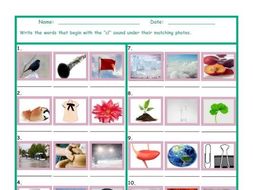Phonics Consonant Blend CL Photo Worksheet