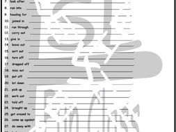 Phrasal Verbs #1-1 Page BW Worksheet