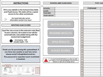 KS2 SATS Scaled Scores Conversion Spreadsheet (incl 2024 scaled scores)