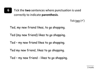 SPAG: Year 5 Vocabulary, Grammar and Punctuation Assessment TEST B
