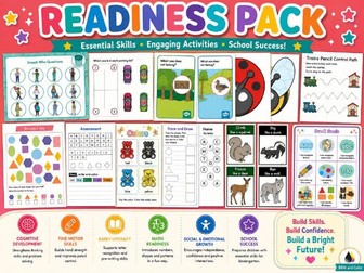 Pre-K Readiness Activity Pack | Literacy, Math & Fine Motor Skills