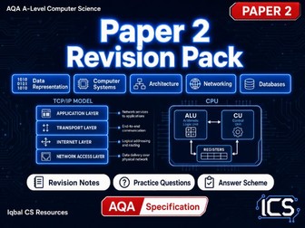 AQA A-Level Computer Science Paper 2 (7517/2) Complete Revision Pack — Lesson Notes, Worksheets, Hom