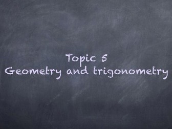 IB maths SL studies: Topic 5- Geometry and Trigonometry