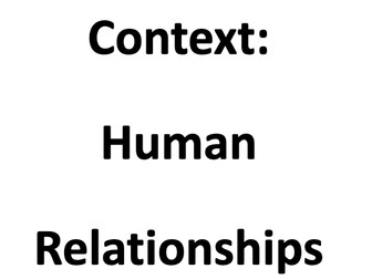 Human Relationships Context