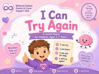 I Can Try Again! ASD Social Story (5–7)