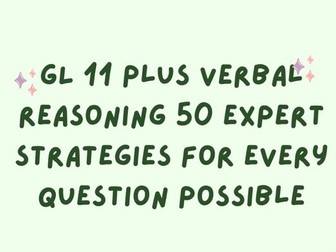 Verbal Reasoning Strategies for 11 Plus