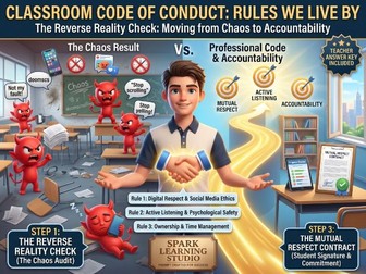 Classroom Code of Conduct & Behavior Contract - Reverse Reality Check (No-Prep)