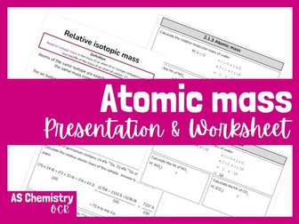 OCR AS Chemistry 2.1.3 Atomic masses