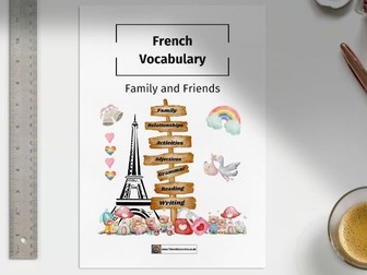 FRENCH Vocab Booklet & Activities: Family and Friends