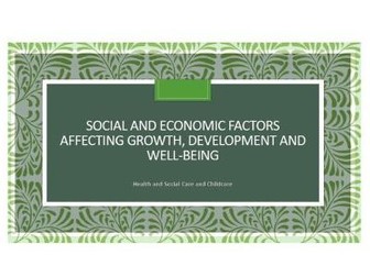 Unit 1- Topic 3- Social and Economic Factors