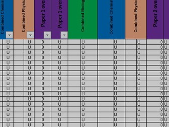 Triple Science MOCKTracking Sheet Excel
