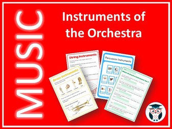 Instruments of the Orchestra - Posters, Handouts and Worksheets