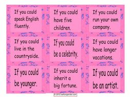 Conditional Sentences Type 2 Cards 4 Pages = 36 Cards