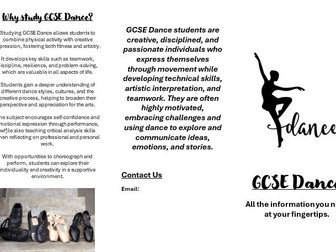 GCSE Dance Open Evening Booklet